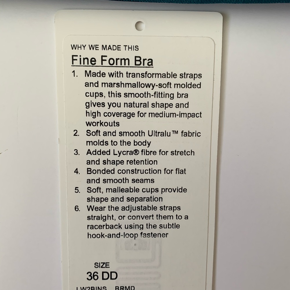 Lululemon NWT Fine Form Sports Bra 36DD - Picture 4 of 10